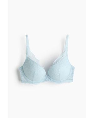 H&M Lace Super Push-Up Bra - Blue