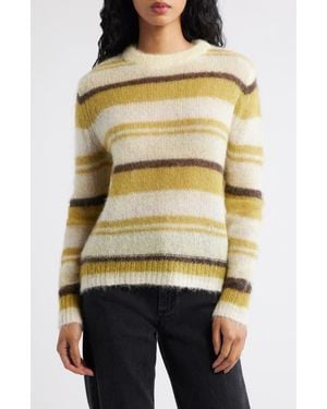 Mango Colorin Crewneck Sweater - Yellow
