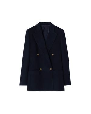 Burberry Cashmere Tailored Jacket - Blue