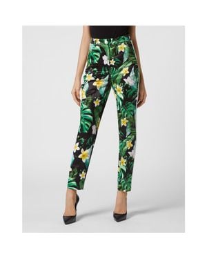 Philipp Plein Duchesse Super High Waist Pants Hawaii - Green
