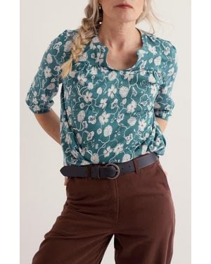 Seasalt Cornwall Little Sun Organic Cotton Top - Blue