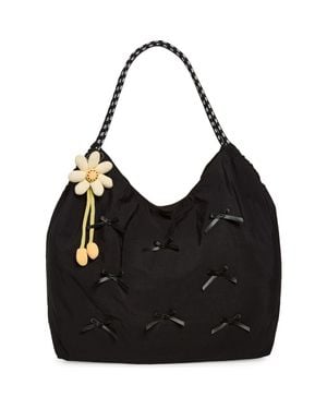 Ruby & Ry Kids' Bow Nylon Blend Tote - Black