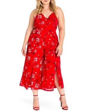 Standards & Practices Dianna Halter Jumpsuit - Red