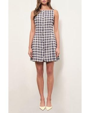 Maude Club Amanda Gingham Minidress - Multicolor
