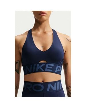 Nike Dri-Fit Cutout Racerback Sports Bra - Blue