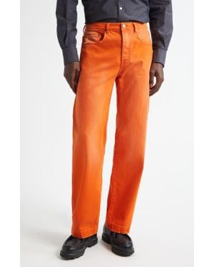 Massimo Alba Oceano Distressed Regular Fit Jeans - Orange