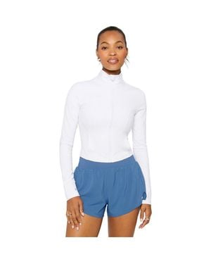 Fabletics Perfect Storm Cropped Train Jacket - White