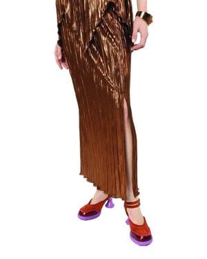 Anna Sui Fortuny Pleats Skirt - Brown