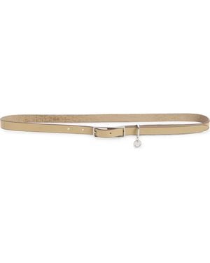 Rag & Bone Baby Rounded Rebound Leather Belt - Natural
