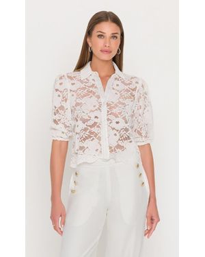 Generation Love Tammy Mesh Lace Shirt - White