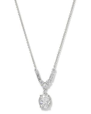 Nadri Delphine Cubic Zirconia Frontal Necklace - Blue