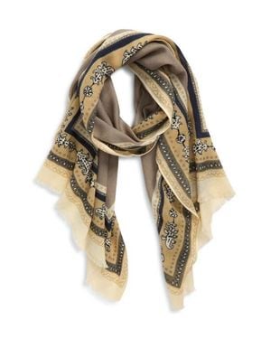 Echo Embroidered Rug Wrap - Metallic