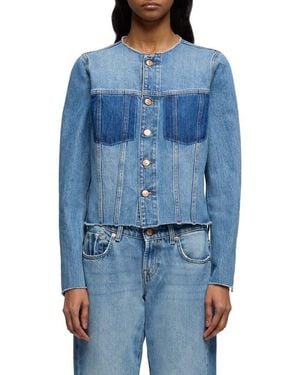 7 For All Mankind Vicky Denim Jacket - Blue