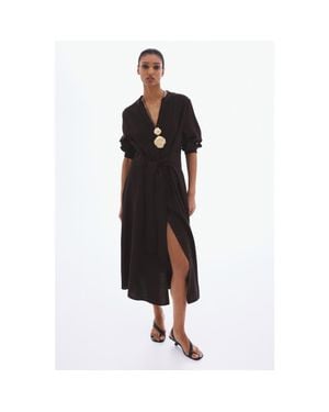 H&M Tie-Belt Dress - Black