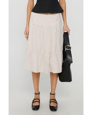 Princess Polly Cascades Stripe Tiered Cotton Skirt - Multicolor