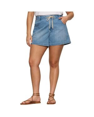 Sanctuary Idyll Tie Waist Denim Shorts - Blue