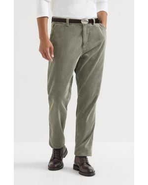 Brunello Cucinelli Garment-Dyed Pants - Green