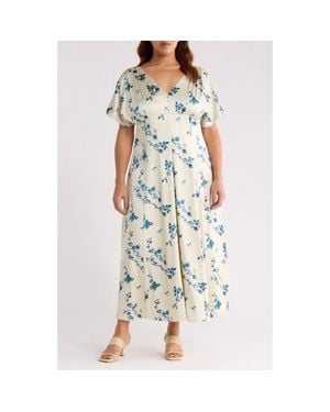 Chelsea28 Seamed Satin Maxi Dress - Multicolor