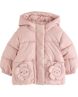 Next Kids' Quilted Puffer Jacket - Pink