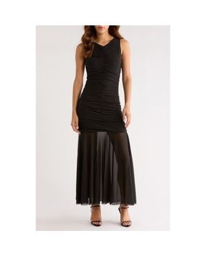 Steve Madden Denisa Ruched Maxi Dress - Black