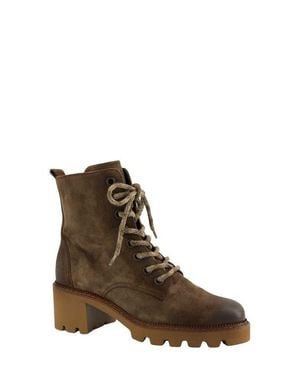 Paul Green Ellen Combat Boot - Brown