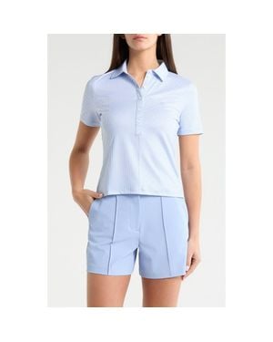 G/FORE Mix Stripe Short Sleeve Golf Polo - Blue