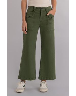 Kut From The Kloth Meg High Waist Wide Leg Utility Pants - Green