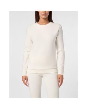 Philipp Plein Modal Sweatshirt Ls - White