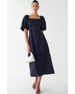 Willa Meena Midi Dress - Blue
