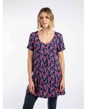 Weird Fish Nuri Printed Viscose Tunic Top - Purple
