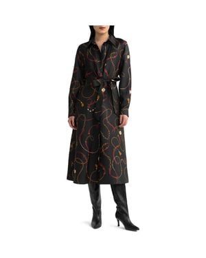 LILYSILK Silk Trench Dress - Black