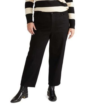 UNIVERSAL STANDARD Donna Curve High Waist Straight Leg Jeans - Black