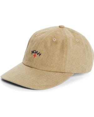 Noah Washed Cotton Canvas Baseball Cap - Natural