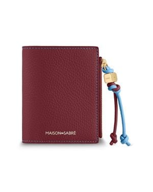 Maison De Sabre Small Leather Bifold Wallet - Red