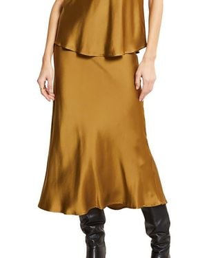 Ottod'Ame Viscose Fluid Long Skirt - Natural