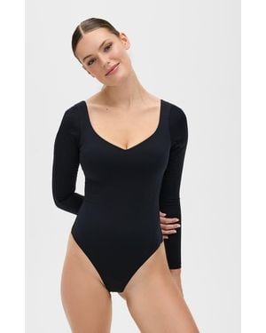 Elastique Athletics Iconic Lymphatic Long Sleeve Bodysuit - Black
