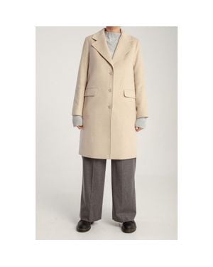 1982 Cashmere Tailored Single-Breasted Coat - Natural