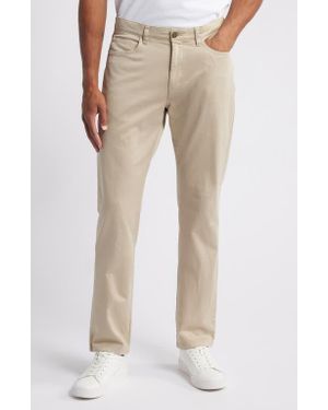 Johnston & Murphy Five-Pocket Pima Cotton Blend Pants - Natural
