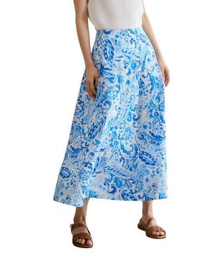Hobbs Antonella Paisley Print Midi Skirt - Blue