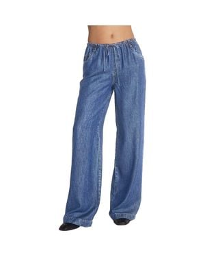 Bella Dahl Drawstring Wide Leg Tencel Jeans - Blue