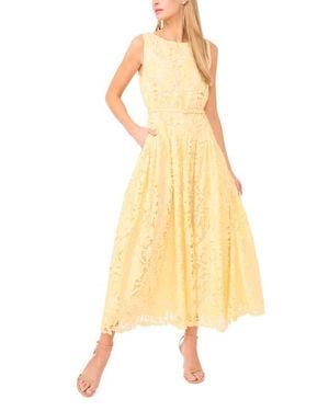 Ted Baker Meli Cutwork Lace Maxi Dress - Yellow