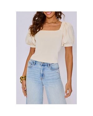 Vici Collection Lila Puff Sleeve Knit Top - Blue