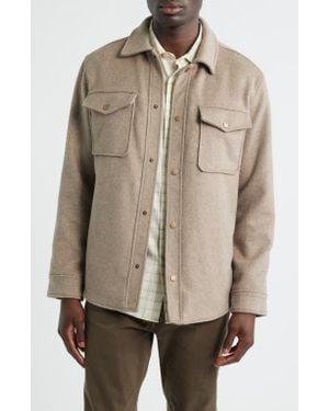 Nordstrom Wool Blend Shirt Jacket - Natural