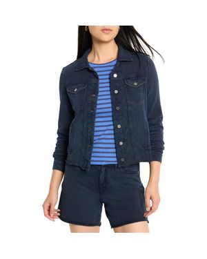 NIC+ZOE French Terry Trucker Jacket - Blue