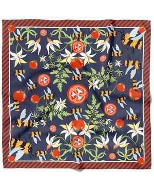Centinelle Bumblebees Cotton Silk Bandana - Blue