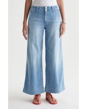 AG Jeans Stella Ankle Wide Leg Trouser Jeans - Blue