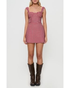 Princess Polly Faubert Minidress - Red