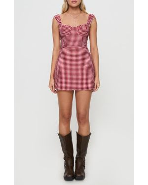 Princess Polly Faubert Minidress - Red