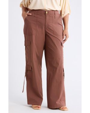 Wit & Wisdom Skyrise High Rise Wide Leg Pants - Brown