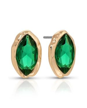 Ettika Crystal Luxe Mini Stud Earrings - Green